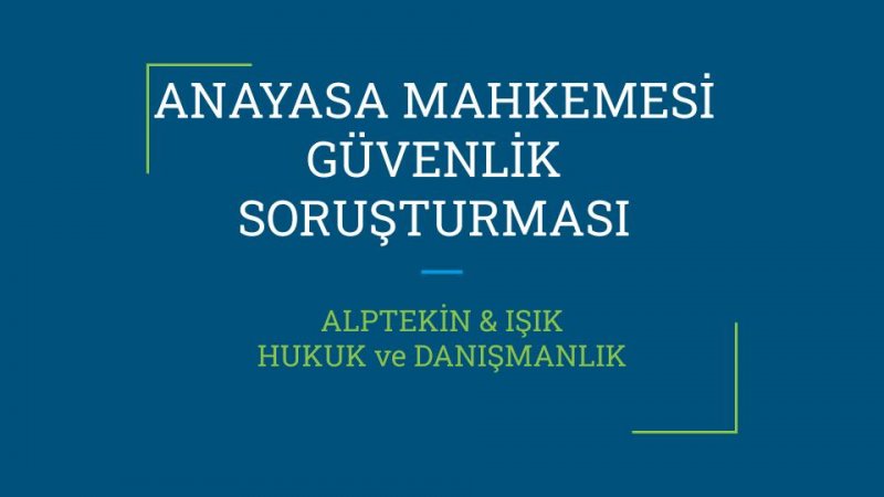 ANAYASA MAHKEMESİNİN 28 NİSAN 2020 TARİHLİ 